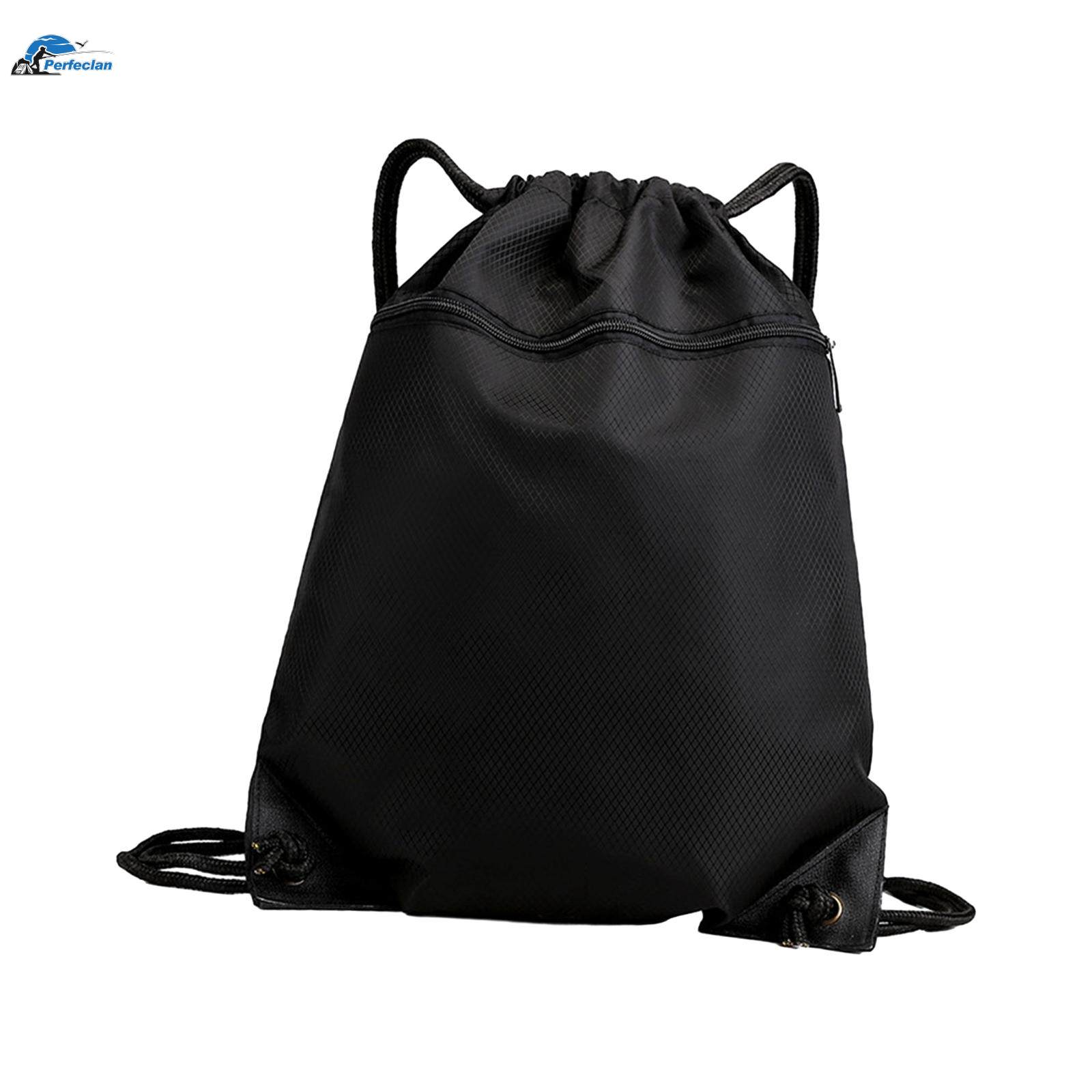 Drawstring Backpack Drawstring Bag PE Bags Ball Holder Large Capacity Rucksack for Black. 