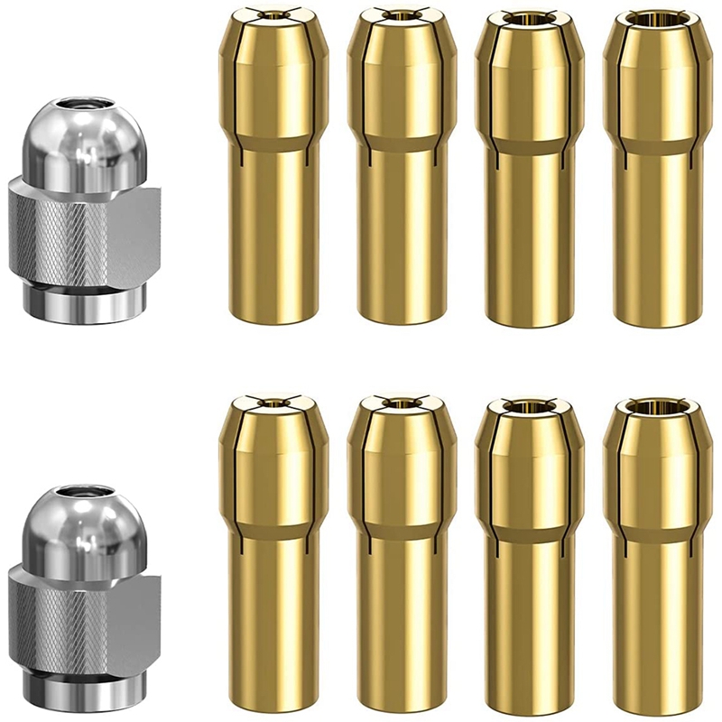 10Pcs Brass Collet for Dremel,Replacement 4485 Quick Change Rotary. 