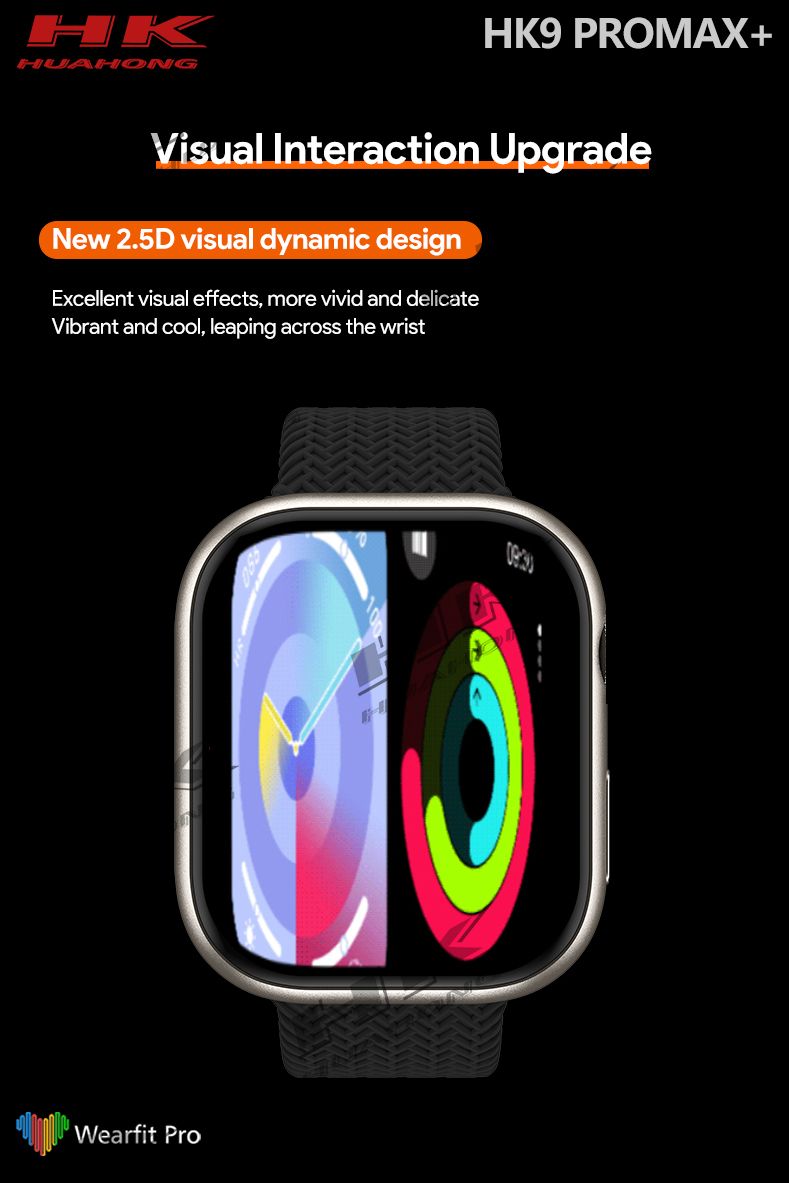 Hk9 Pro Max+ Gen 4 Super Amoled Display Smartwatch With ChatGPT 2GB ROM Dual Straps. 