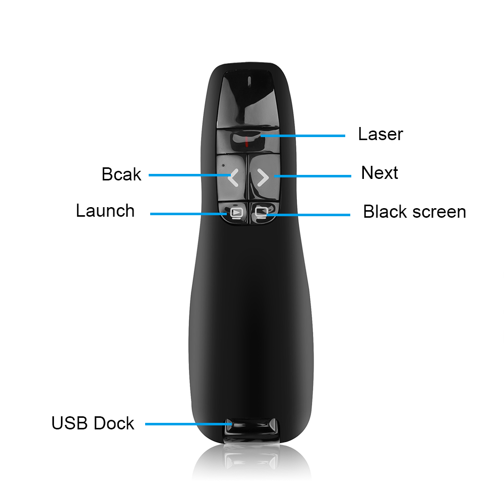 Kebidu 2.4GHz Wireless USB Presenter Powerpoint PPT Presentation Remote Control Flip Pen. 