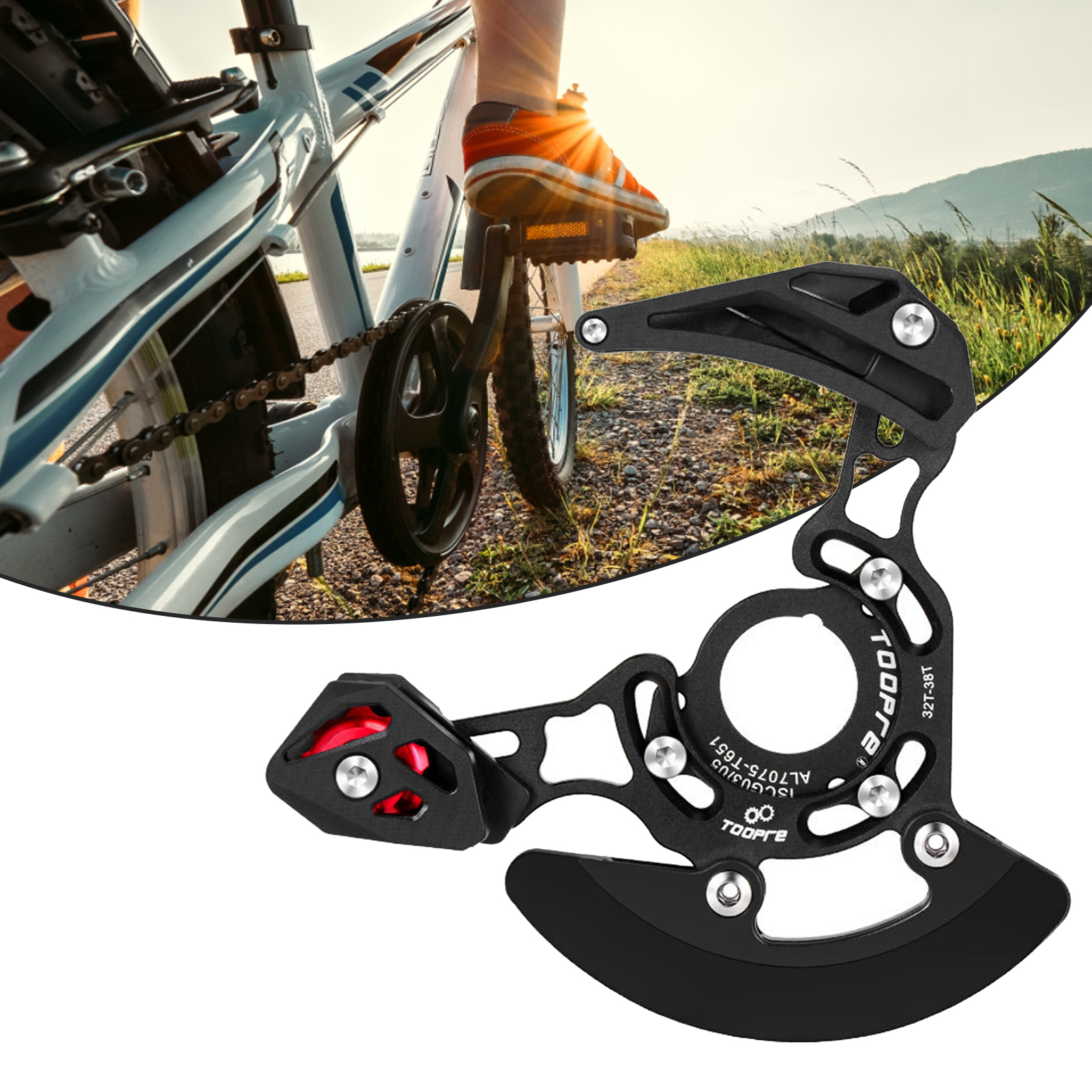 Bike Chain Deflector Guide Wheel Design Professional Disc Chain Guide. 