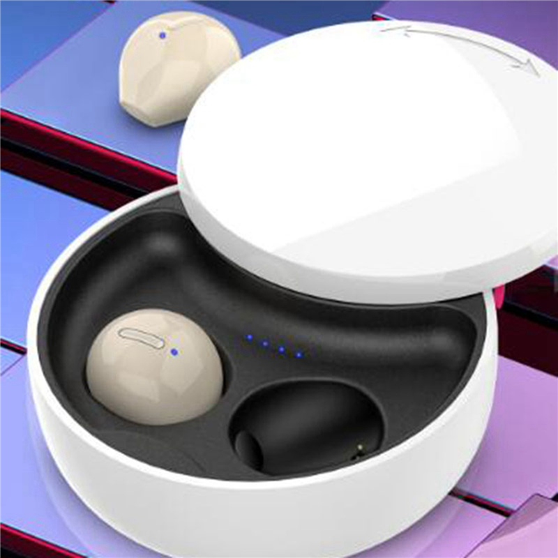 JAERBEE 4x Mini X21S Bluetooth 5.0 Wireless Earbuds with Wireless Charging Case Invisible Mini Bluetooth Earphones Skin Tone. 