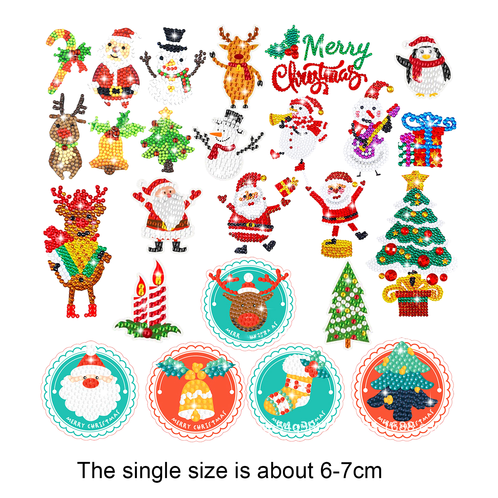 1 Set Diamond Painting Xmas Theme DIY Resin Practical Widely Applied Diamond Painting Kit for Home. 