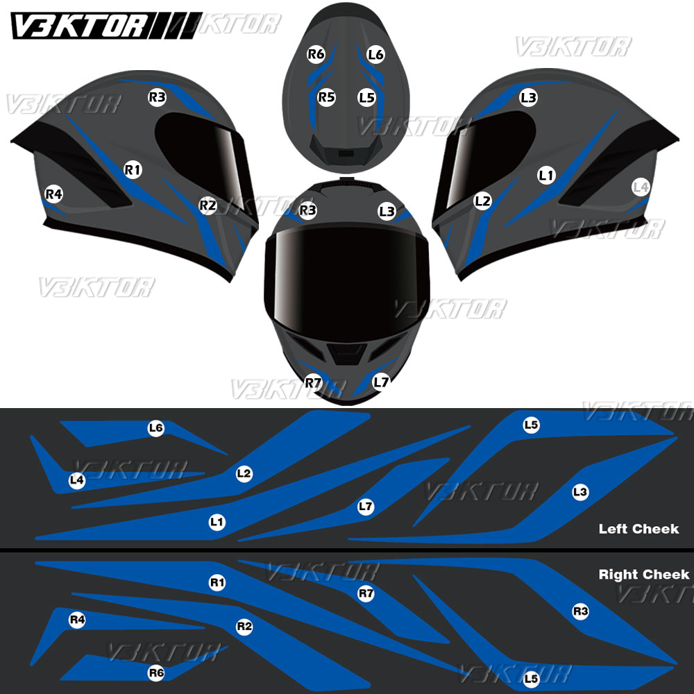 For bmw motorcycle helmet stickers s1000rr f900r f900xr s1000xr f850 r1200gs r1250gs adventure full face reflective helmet decal. 