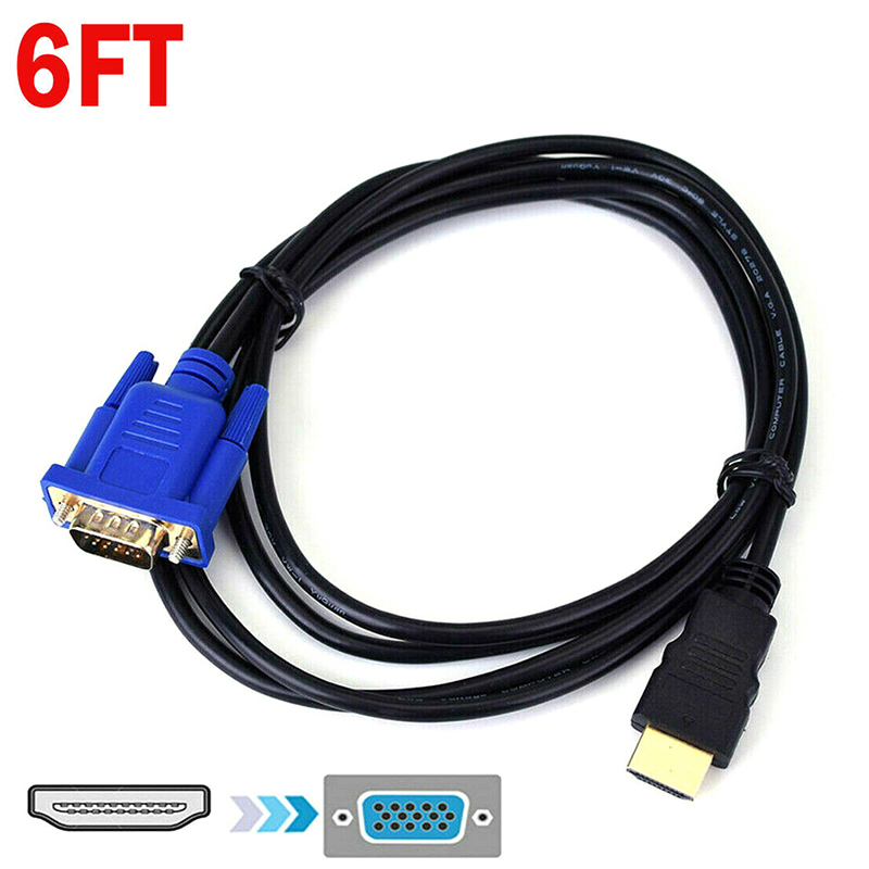 HDMI Male to VGA Male Video Converter Adapter Cable for PC DVD 1080p