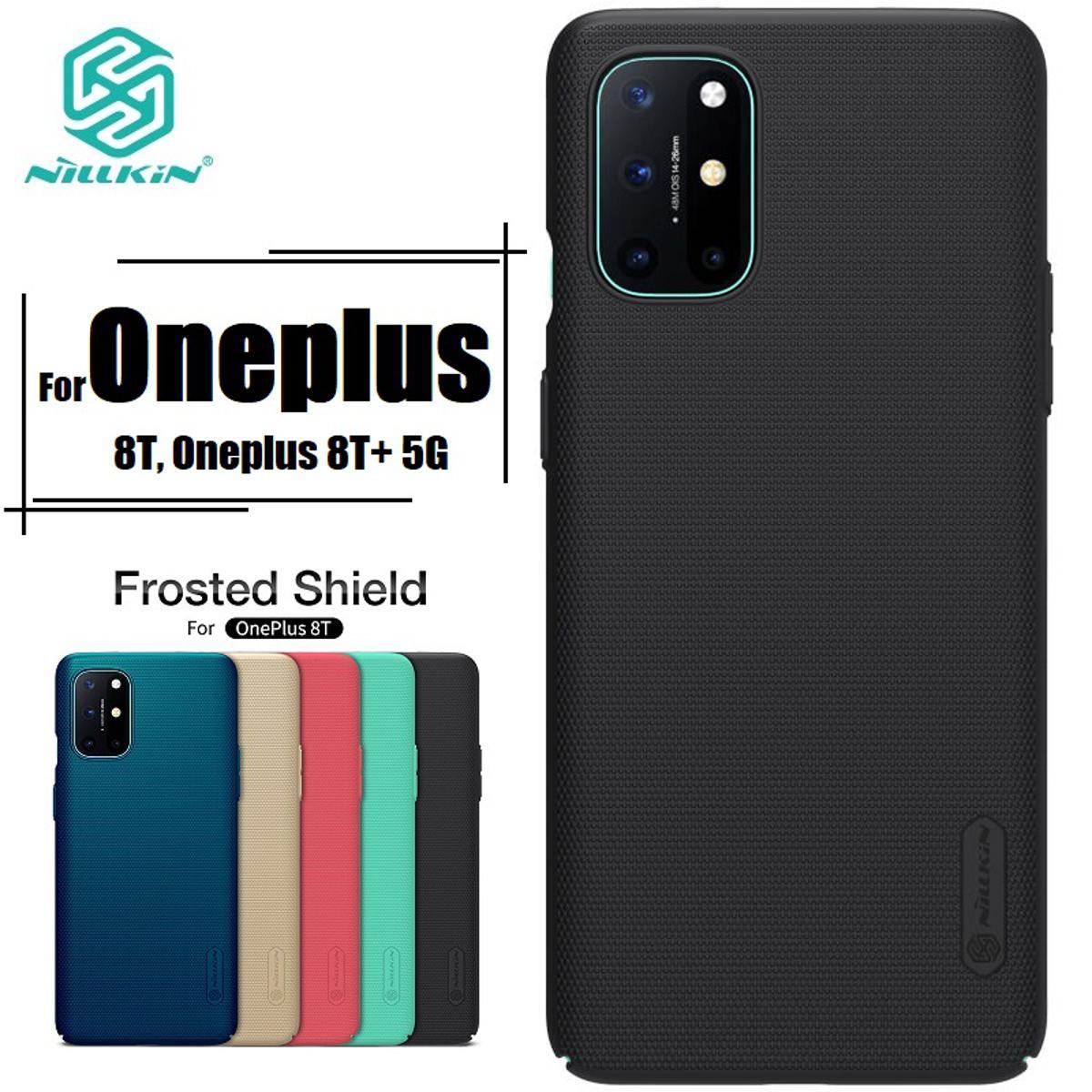 Oneplus 8t, oneplus 8t + 5g এর জন্য nillkin (1 + 8t) সুপার ফ্রস্টেড শিল্ড ম্যাট কভার কেস-কালো (Back Case Cover For Smartphone)