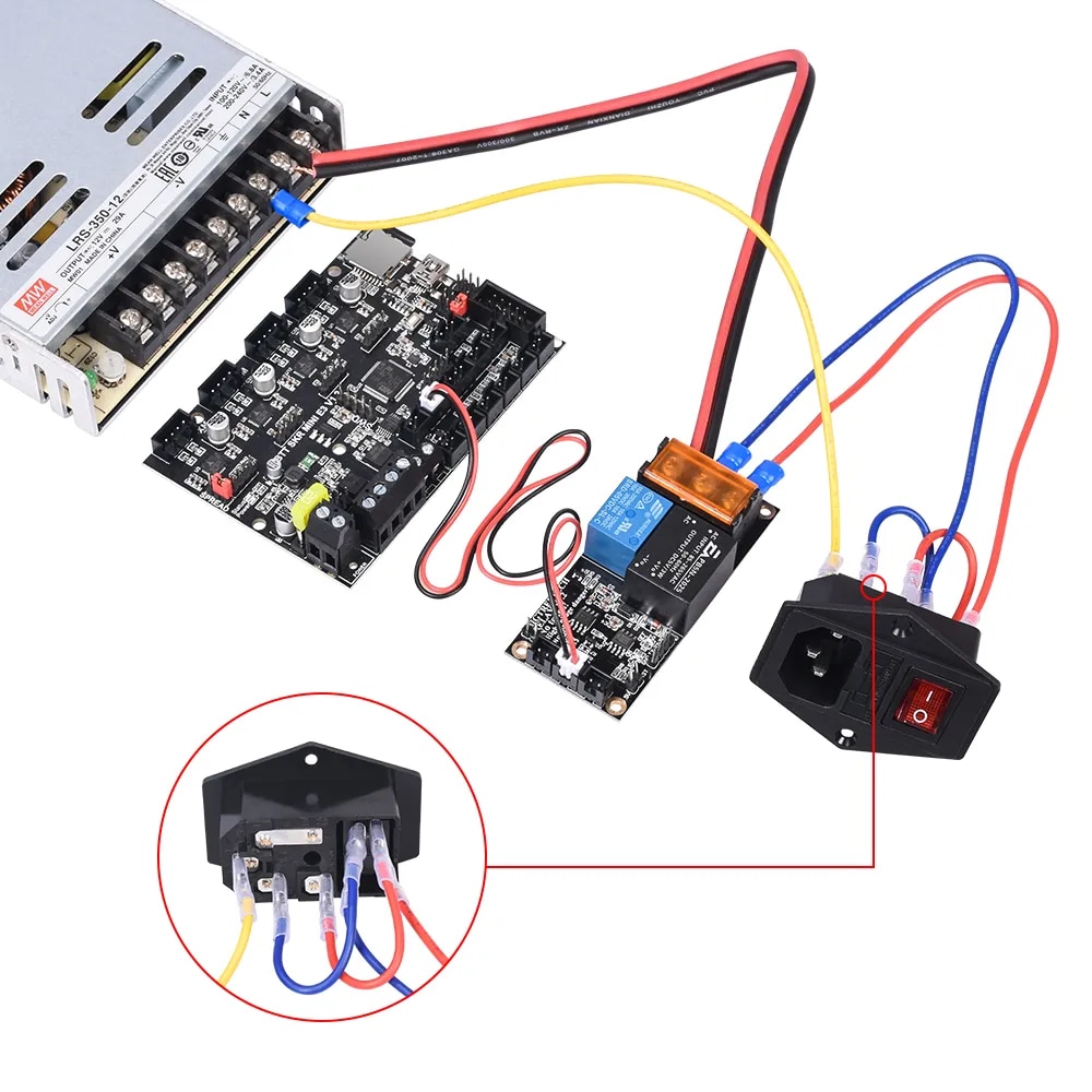 BIGTREETECH Relay V1.2 Automatic Shut Down Module 10A 250V Power Switch 3D Printer Parts For SKR V1.3 CR10 Extruder. 