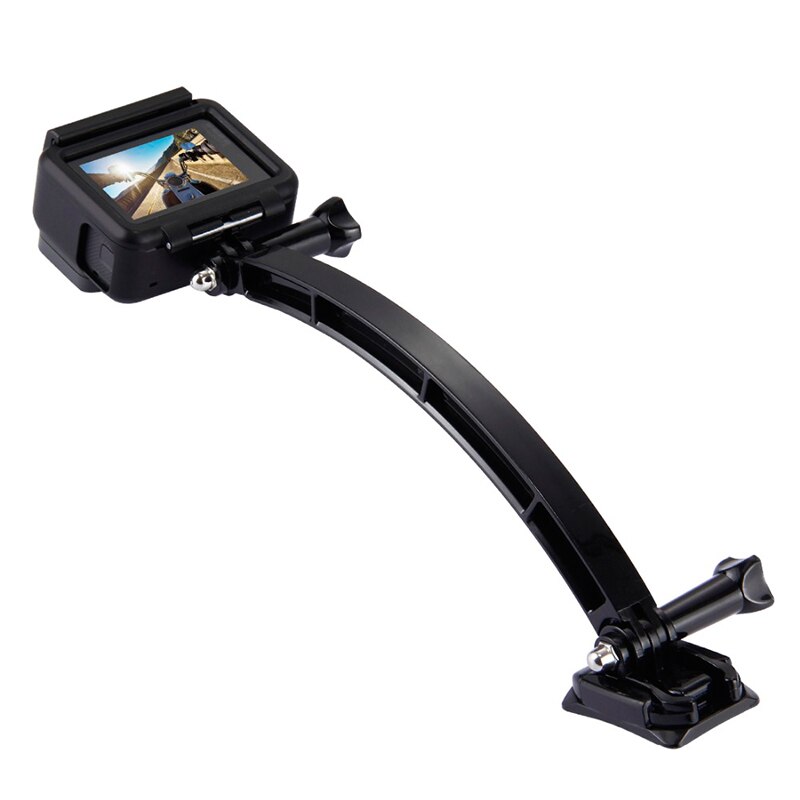 【VisioN Shop】Helmet Kit for GoPro Extendable Pole Curved Flat Adhesive Mount Buckles for Go Pro Hero 7 5 4 SJCAM Xiaoyi Yi Cam. 