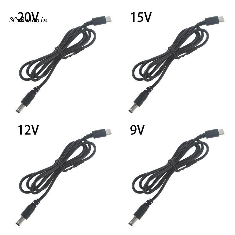 【PC 200cm USB C PD Power Supply Cable 9V 12V 5.5x2.1mm for Wireless WiFi Router