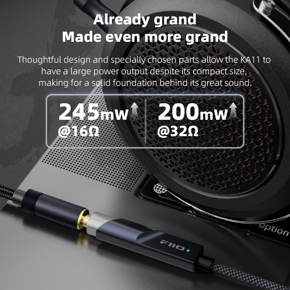 FiiO/JadeAudio KA11 Type C/Lightning to 3.5mm Audio Adapter 32bit/384KHz, USB Dongle HiFi DAC Amplifier for Android/iOS/Win Superman. 