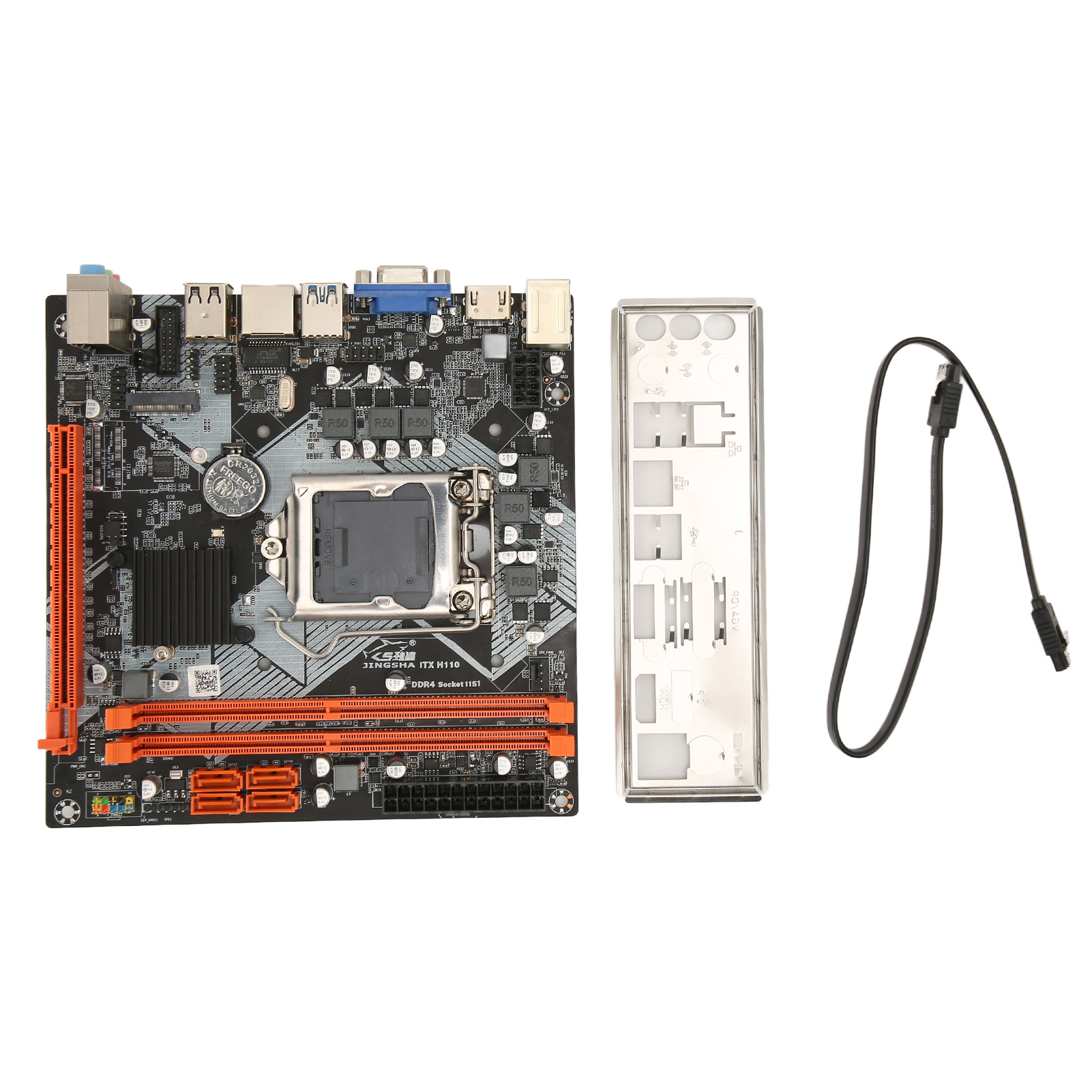 ITX H110 Motherboard Dual Channel DDR4 LGA1151 SATA3.0 M.2 Nvme Support VGA HD Multimedia Interface Gaming Motherboard. 