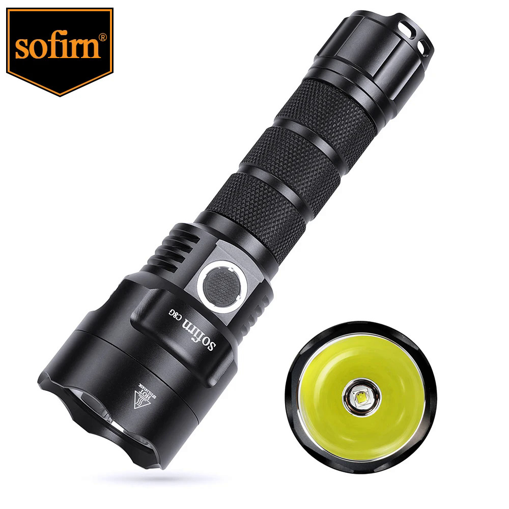 Sofirn C8G Powerful 21700 LED Tactical Flashlight SST40 2000lm 18650 Recharge Battery Torch with ATR 2 Groups Ramping Indicator