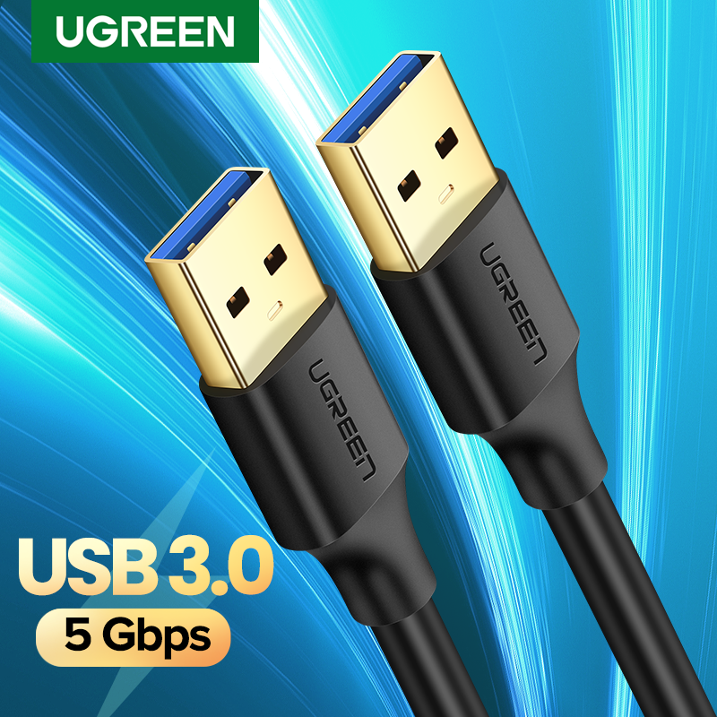 UGREEN USB 3.0 A to A Cable Type A Male to Male Cable Cord for Data Transfer Hard Drive Enclosures, Printers, Modems, Cameras. 