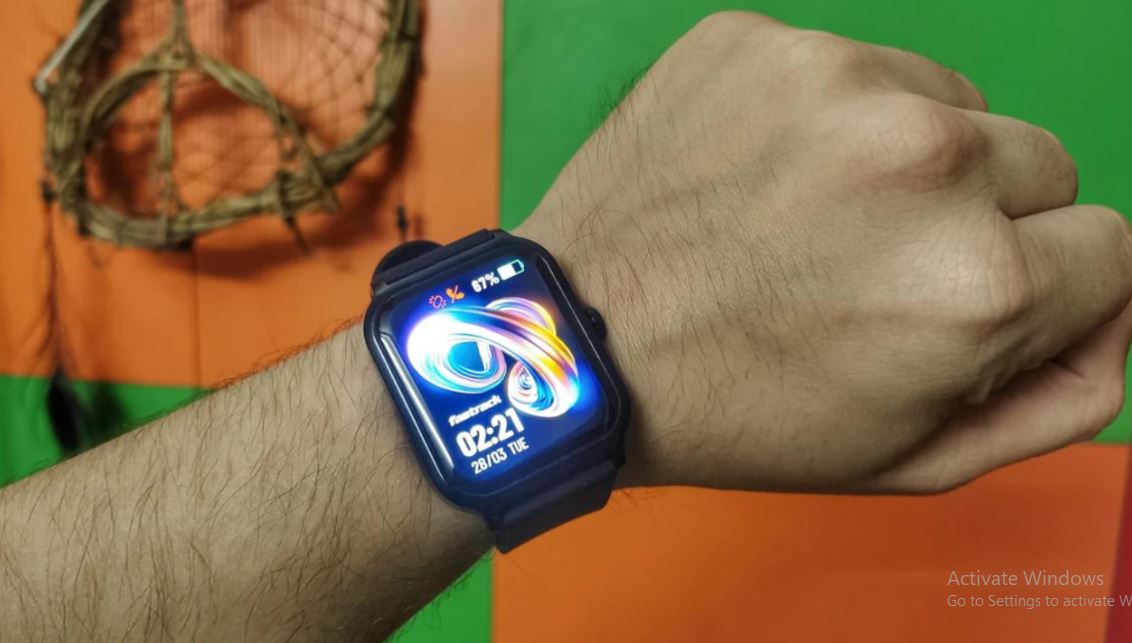 fastrack-revoltt-fs1-pro World's First,1.96" Super AMOLED|Highest Resolution|BT Calling Smartwatch  (Black Strap, Free Size). 