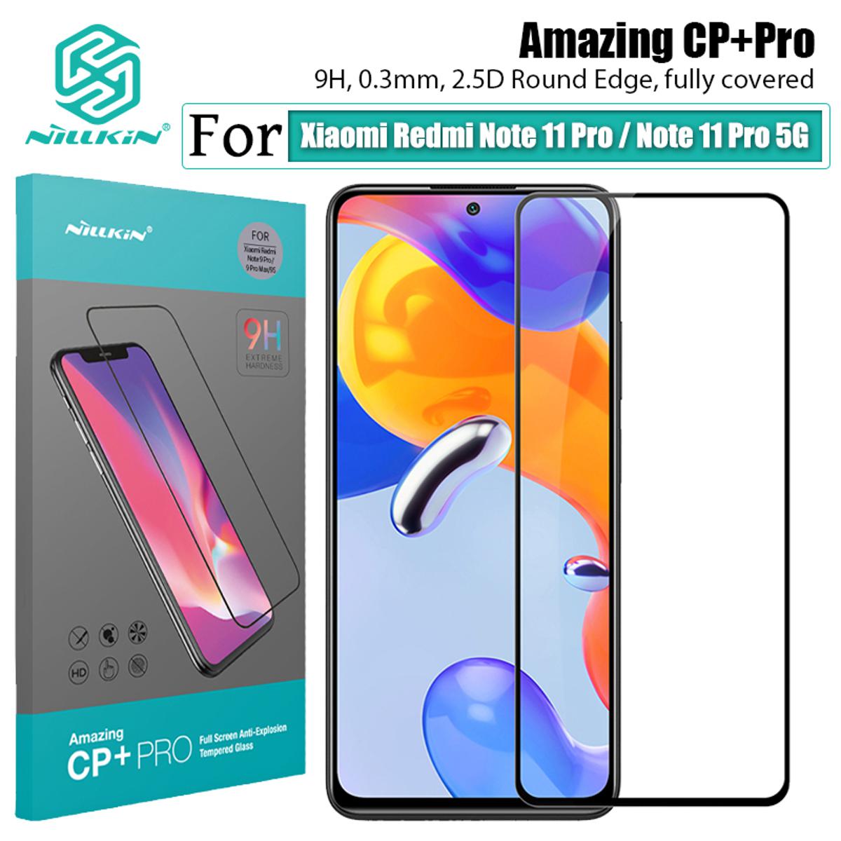 Nillkin 2.5D Full Cover Tempered glass for Xiaomi Redmi Note 11 Pro / Redmi Note 11 Pro 5G / Redmi Note 11E Pro 5G Screen Protectors CP + Pro Explosion-Proof Protective Tempered Glass Film