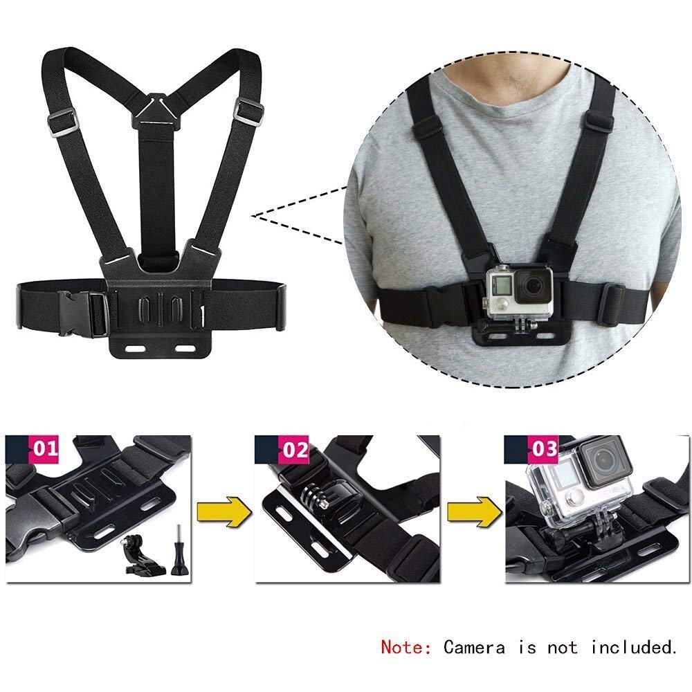 【VisioN Shop】Body Chest Strap for Gopro SJCAM Sony RX0 X3000 X1000 AS300 AS100 AS30 AS20 AS15 AZ1 mini POV Action Cam. 
