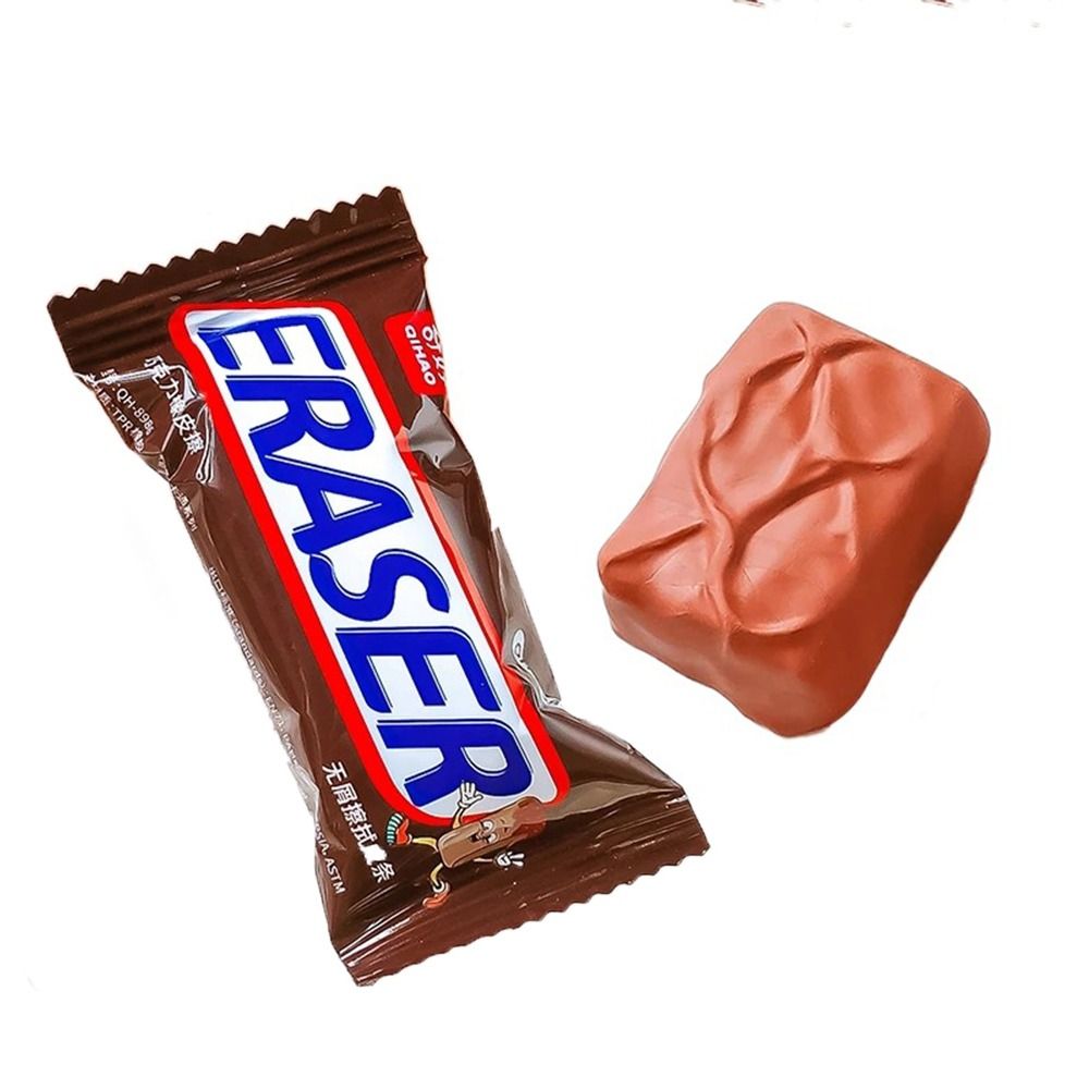 Stationery Novelty Chocolate Eraser Cute Kawaii Wiping Eraser Funny Traceless Pencil Rubber Kids Gifts