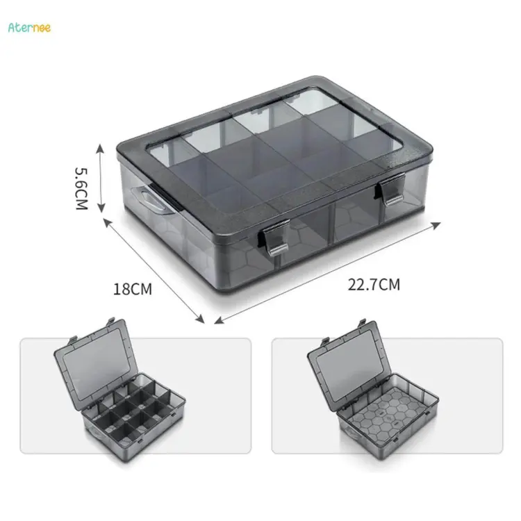 1pc Plastic Tray, Grids Bead Organizer With Movable Dividers Storage,  Adjustable Clear Compartment Plastic Organizer, Travel Organizer Box, Small  Part