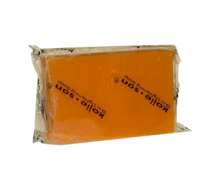 Kojie San Skin Brightening Soap - Original Kojic Soap that Reduces Dark Spots, Hyperpigmentation, & Scars with Coconut & Tea Tree Oil - 65g x 1 Bar. 