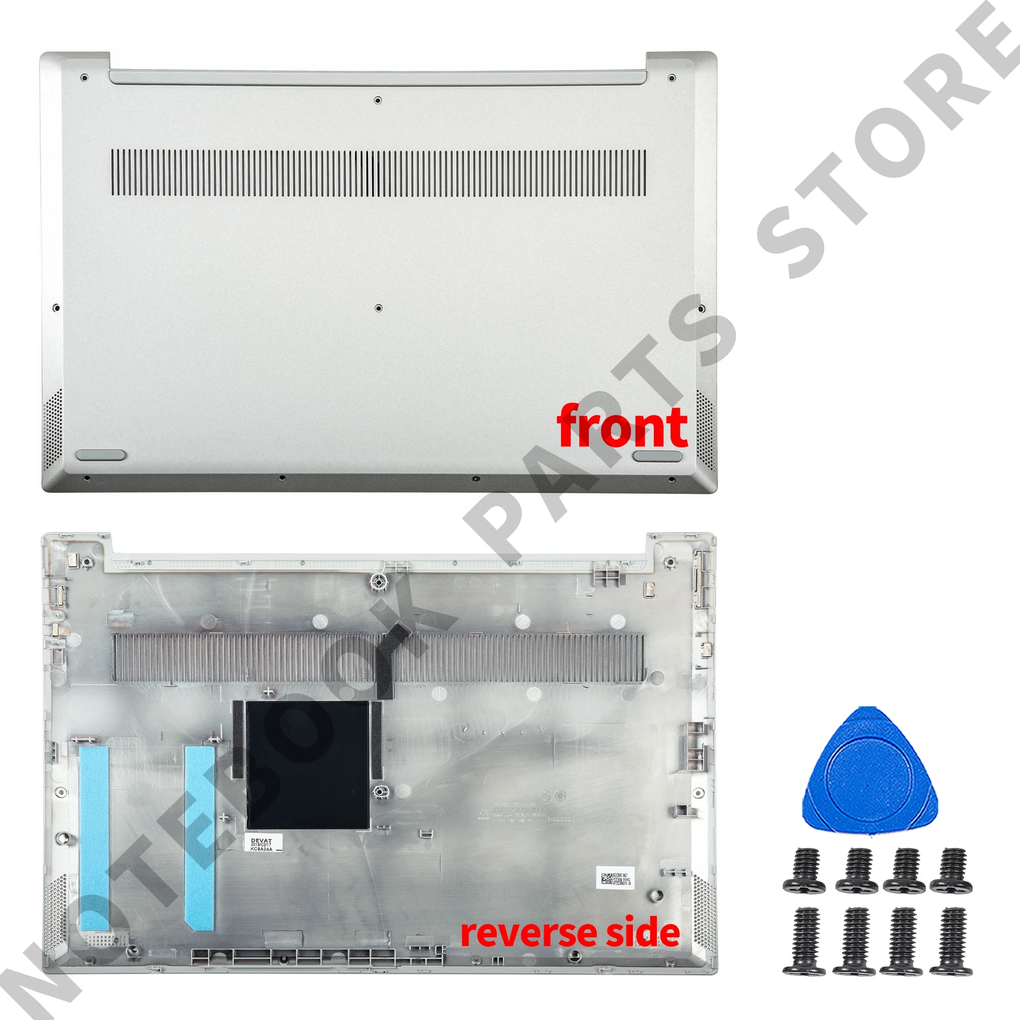 New For Lenovo IdeaPad S340-15 S340-15IWL S340-15API LCD Back Cover/Front Bezel/Hinge Cover/Palmrest/Bottom Case/HInges Silver. 