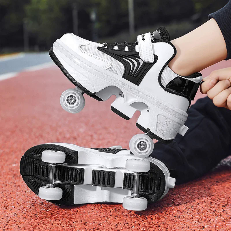 NEW children's sports roller skates deformation shoes four