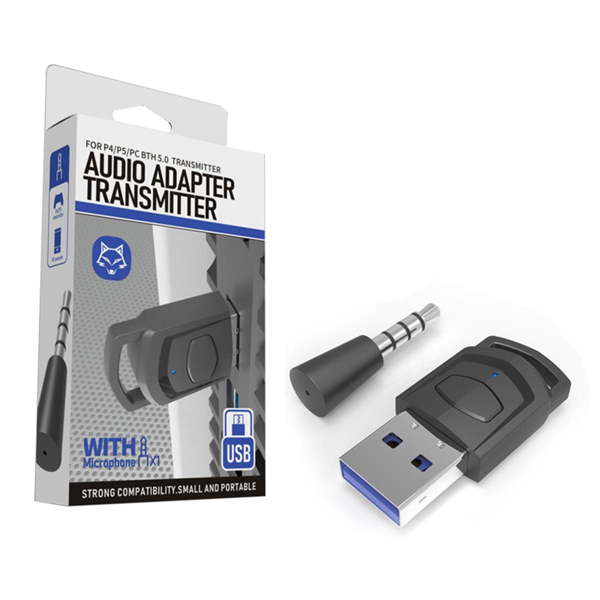 Bluetooth 5.0 Wireless Headphone Adapter for PS5 PS4 Game Console PC Headset Audio Receiver Transmitter. 
