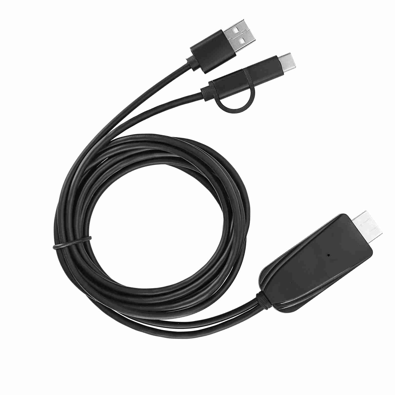 USB/Type-C 2M HDMI Cable, USB-C to HDMI Screen Mirroring Cabl Support Bluetooth/Miraplug APP for Monitor for TV. 