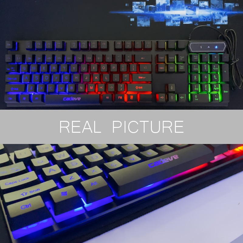 High-Performance - Gaming keyboard cadeve vr6 rgb keyboard rgb lighting backlit gaming keyboard - Effortless Usage. 