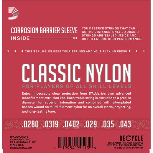 【Fashion】strings EJ27N Nylon, Normal Classical Guitar String. 