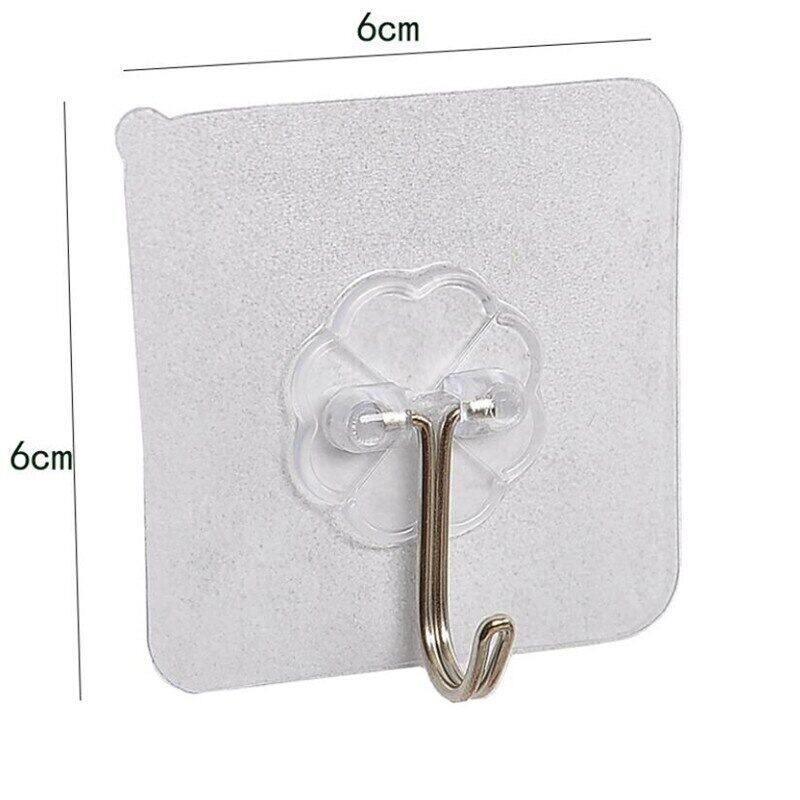 5pcs White Wall Hooks Hangers Self Adhesive Door Wall Hangers Hooks Suction  Heavy Load Rack for Kitchen Bathroom Accessories - AliExpress