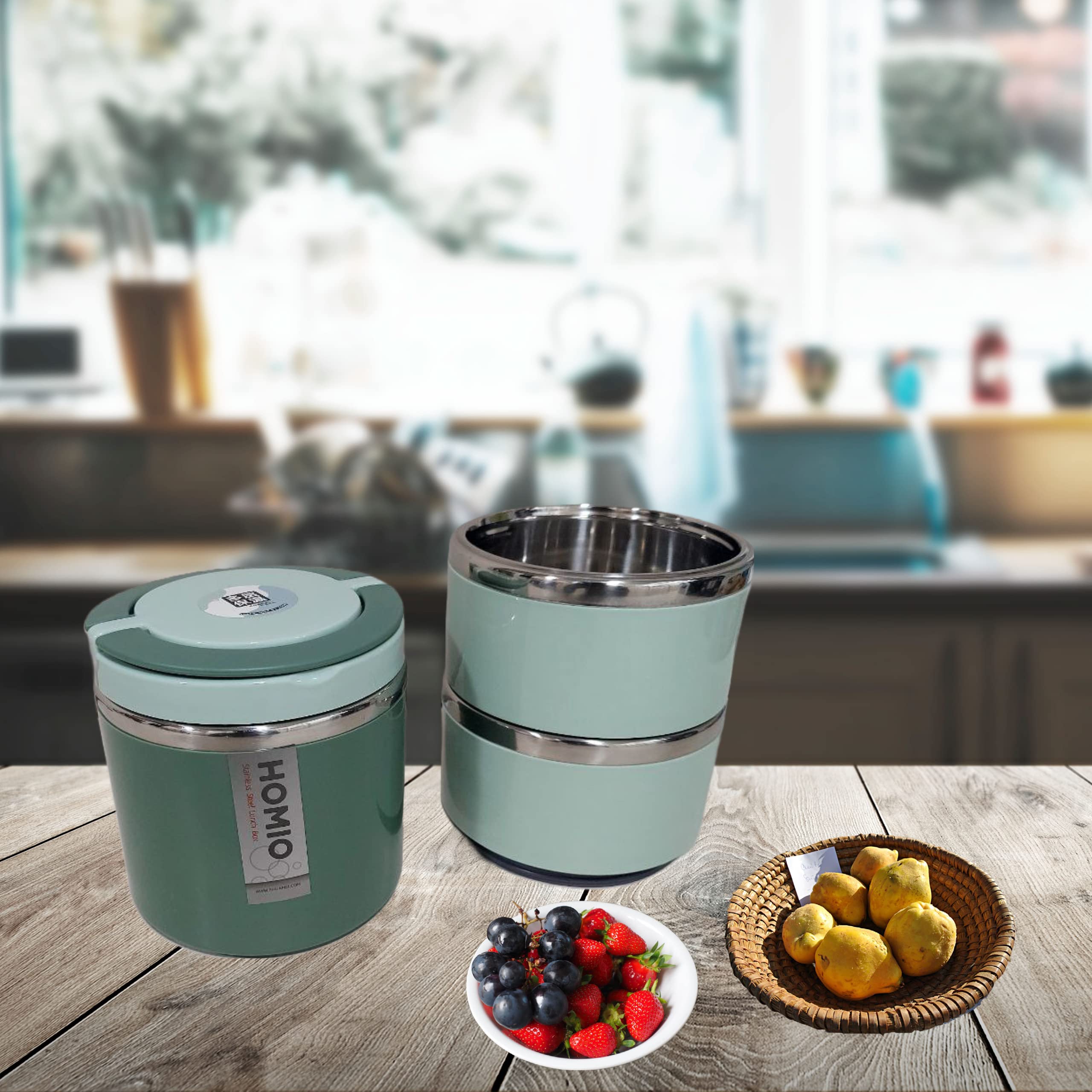 2 Layer Homio Lunch Box. High Quality Chaina Lunch Box. Multi Color CD:780.