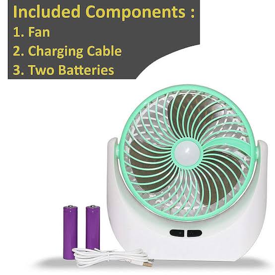 JY Super lithium rechargeable mini table fan with LED light JY-1880 - JY-1880. 