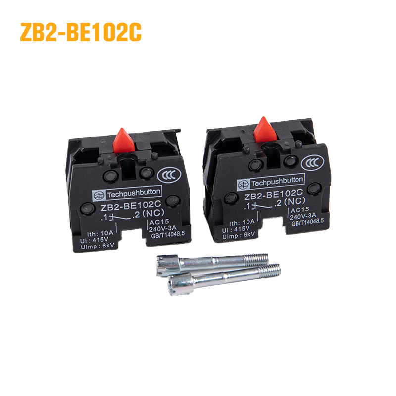 2pcs XB2 Push Button Switch ZB2-BE102C(NC) Contact Block ZB2-BE101C (NO) Creek. 