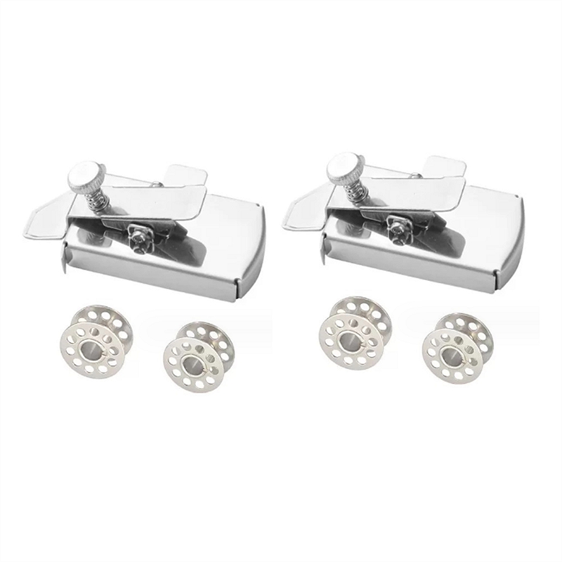 2Pcs Magnetic Sewing Guide Magnetic Sewing Clips for Sewing Machine, Magnetic Sewing Guide with Clip, Hemmer Guide, Seam Guide with 4Pcs Bobbin