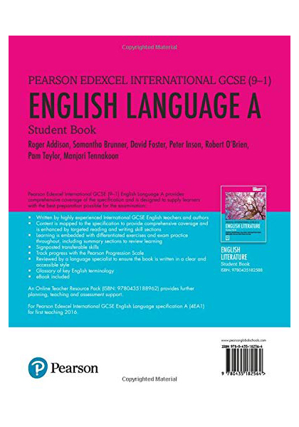 Edexcel International GCSE (9-1) English Language A Student Book. 