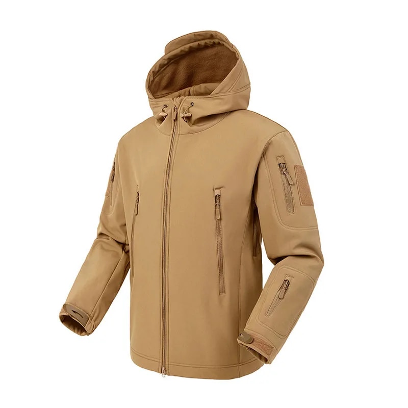 Military Shark Skin Soft Shell Jackets Men Tactical Windproof Waterproof jacket men Army Combat Jackets Mens Hooded Bomber Coats. 