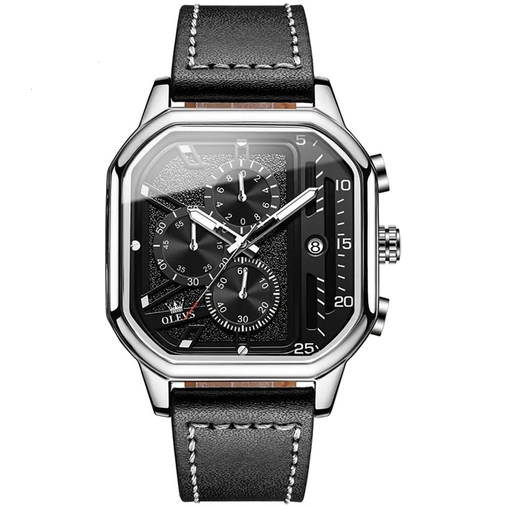 Square Skeleton Quartz Watch For Men. 