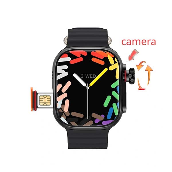 WS10 Ultra 5G Android Smart Watch 8GB RAM 128GB ROM Rotating Camera For Front And Rear 2.01 inch Big Display Playstore and Wifi Supported 4G/5G Sim Supported Video Calling Smartwatch Wisme WS10 Ultra. 