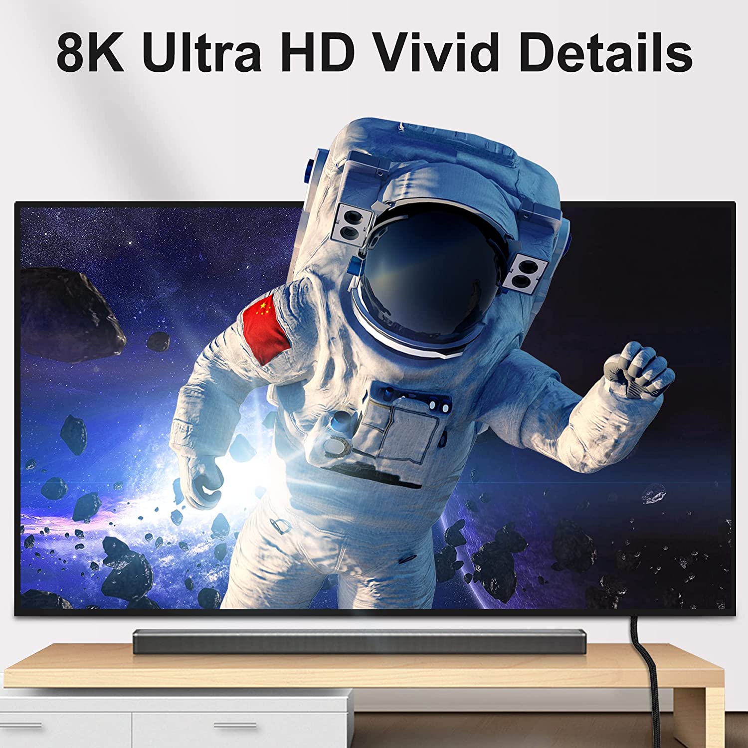 8K 60Hz DisplayPort Cable DP 1.4 4K 144Hz Display Port Displayport Cable 2K@240Hz for PC Laptop TV Projector Audio Video Cor. 