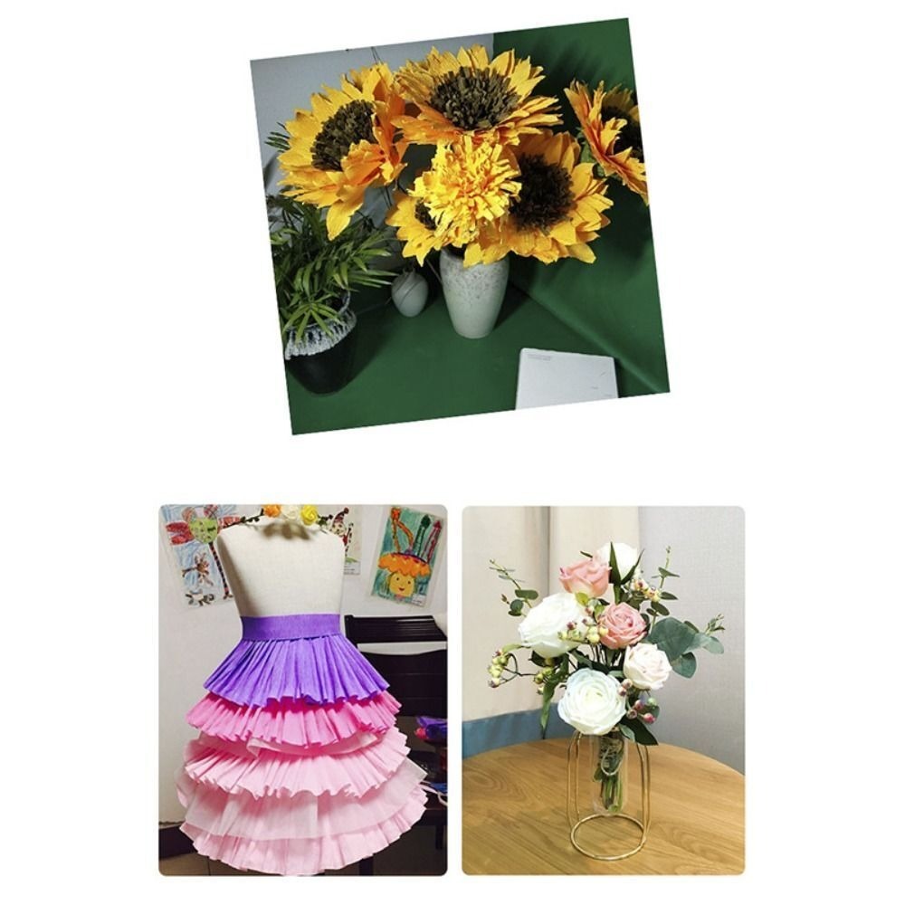DIY Crepe Paper New Thickened wrinkled paper Production material paper Wrapping Paper Handmade flowers Packing Material. 