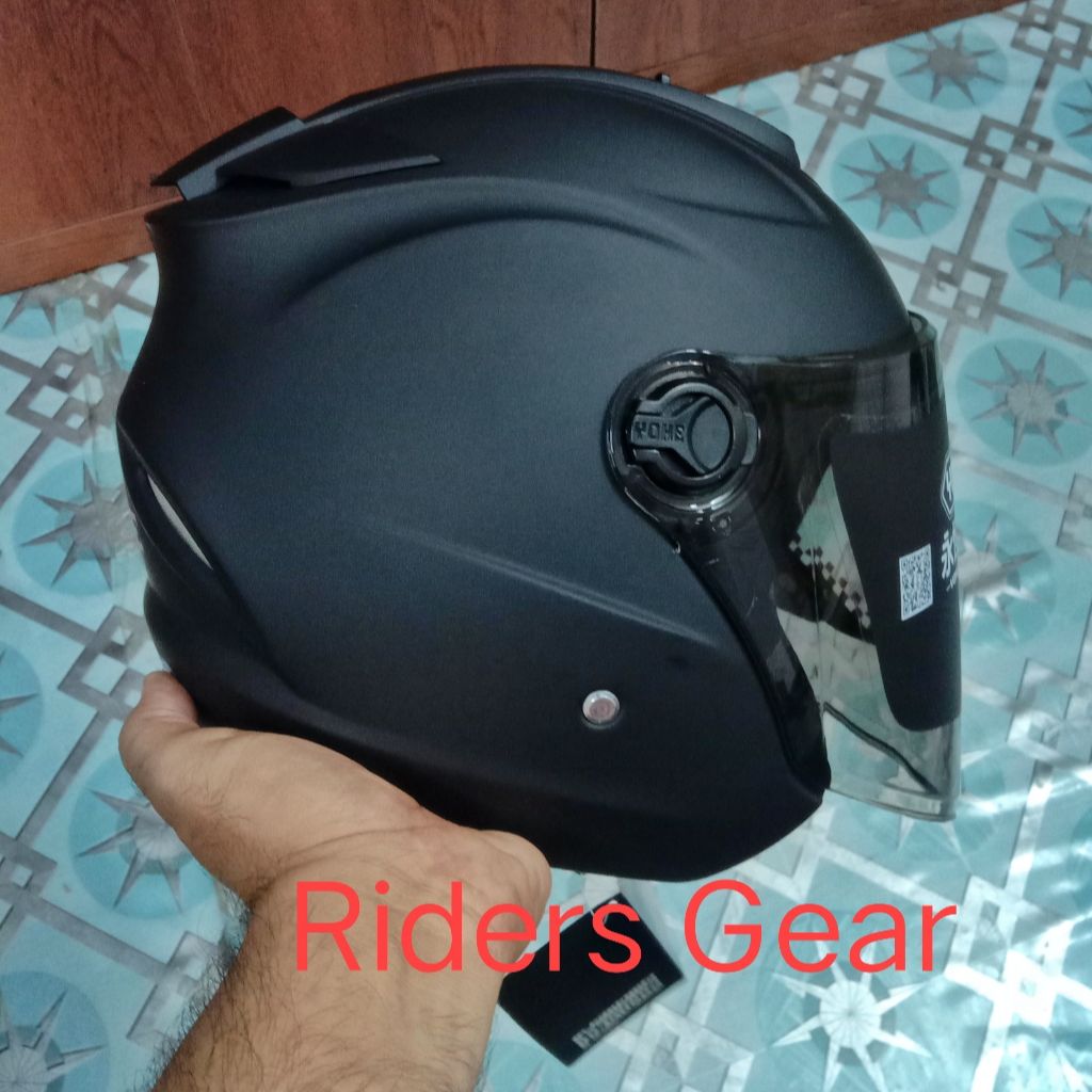 Yohe Matt Black Halfface Helmet For Riding Bike 882-B