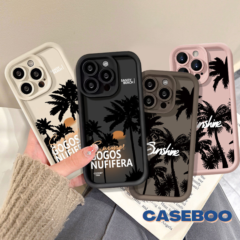 Fashion Beach Coconut Tree Case for Realme C55 C25 C67 C21 C15 C30 5i C65 C11 C35 C53 C17 C51 C12 9i 5s 11 8i 6i 7i C20 C20A C33 C31 C21Y C25Y Note 50 Narzo 50 Angel Eye Soft Cover