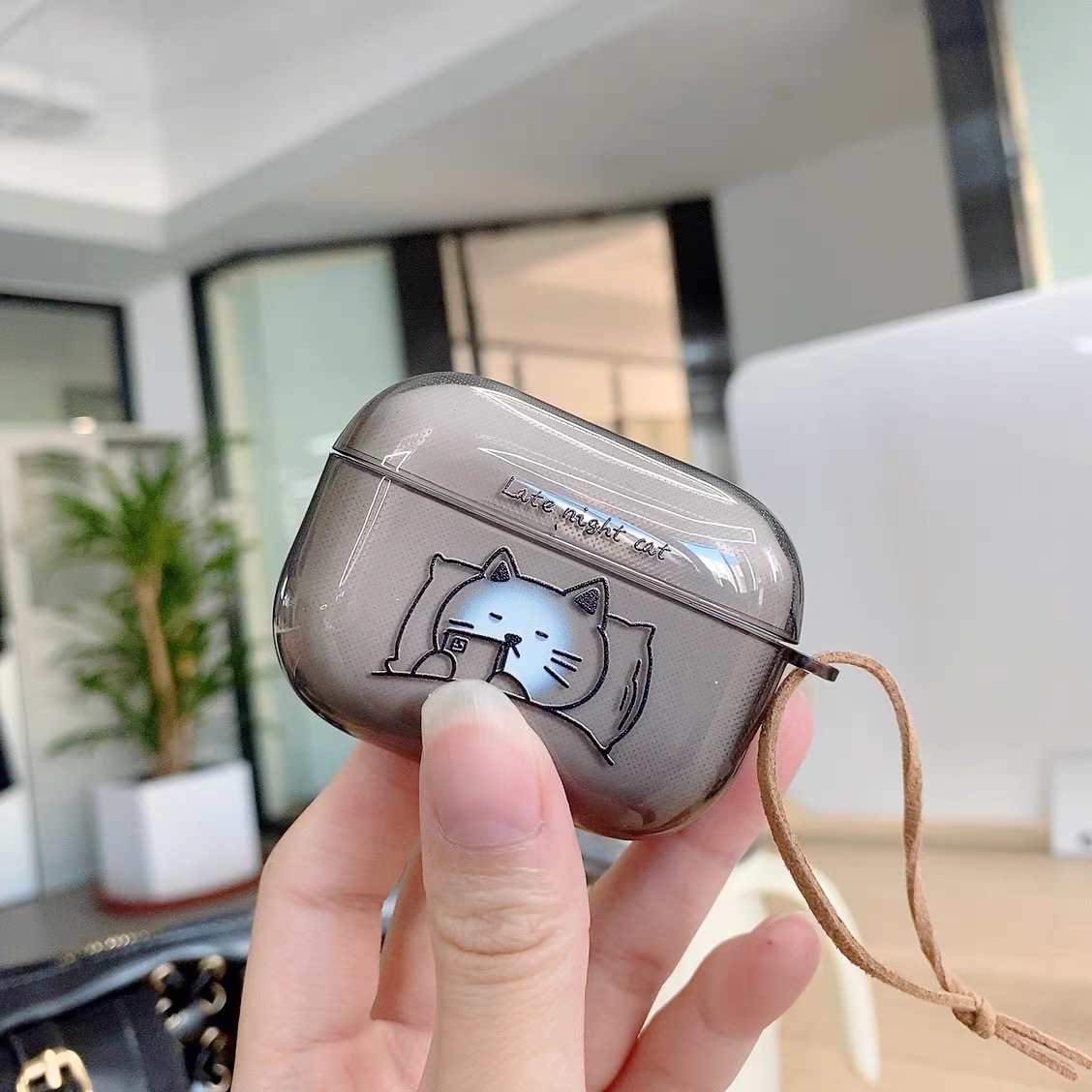 Korean Cartoon Cute Cat Airpod Case For 1 2 3 Pro 2 Airpod Pro Case Clear Tpu Air Pod Cover With Keychain Funda. 