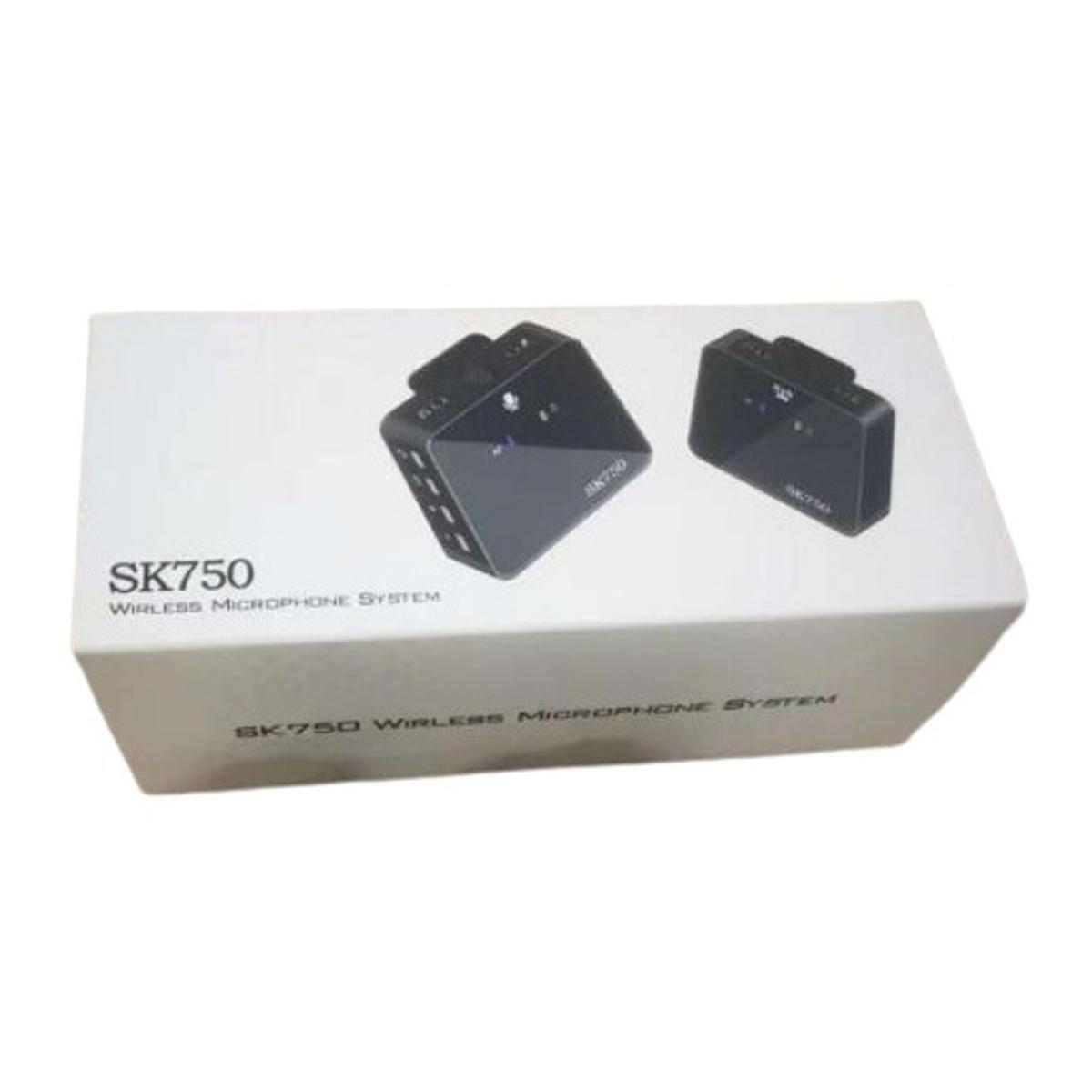 SK 750 Wireless Lavalier Single Microphone Transmitter Receiver for Phone DSLR Camera Smartphone 2.4GHz Wireless Mic Record. 