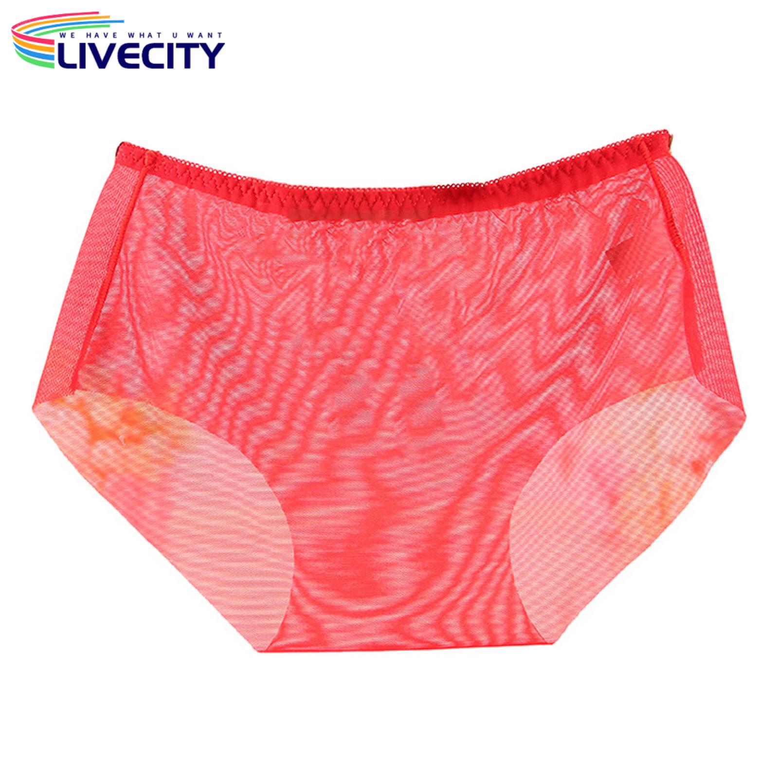 Transparent Pes Comforle Seamless Ice Silk Women's Pes Breathable -septic Underwear for Women Underwear