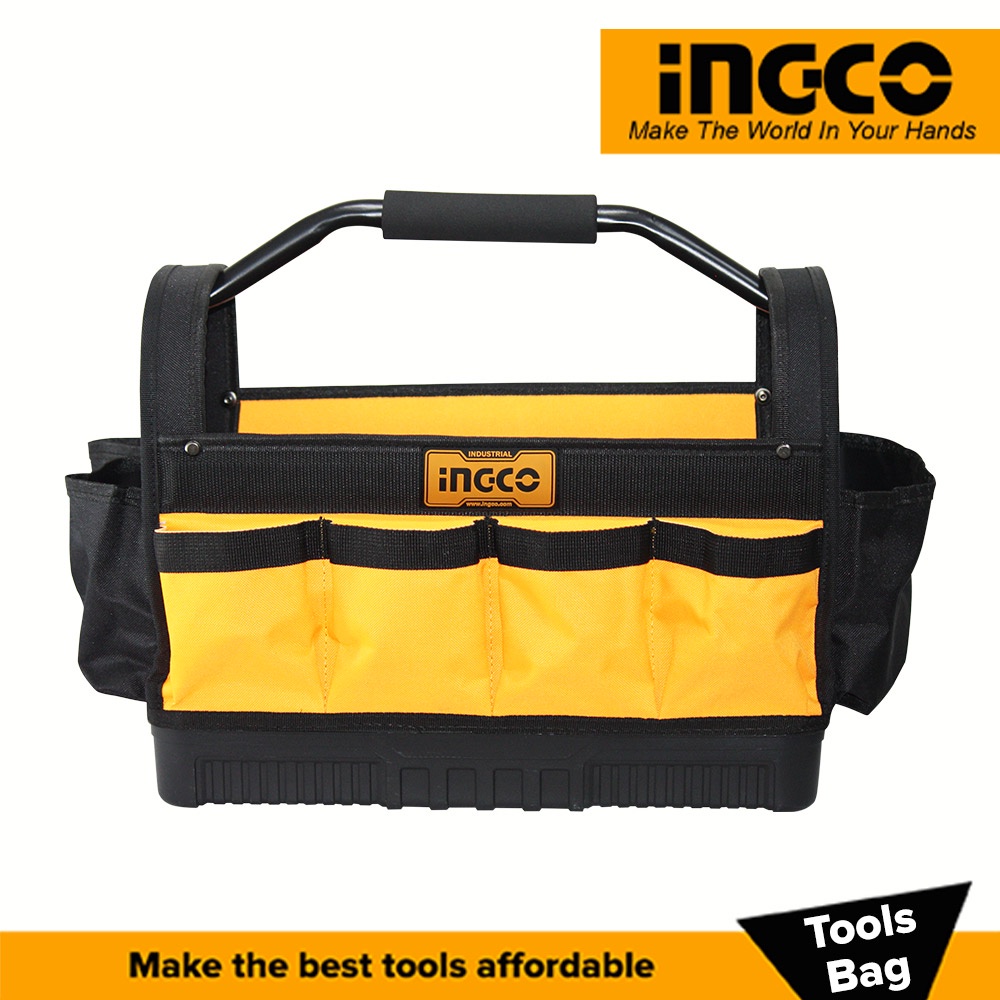 INGCO Tool Bag with 21pcs Pockets for tools and 1pcs Hanger for measuring tape HTBGL01. 