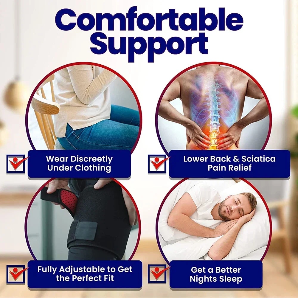 Hip Brace Thigh Compression Sleeve, Hamstring Groin Compression Support Wrap for Hip Pain Relief, Sciatica,Quad Muscle Strains. 