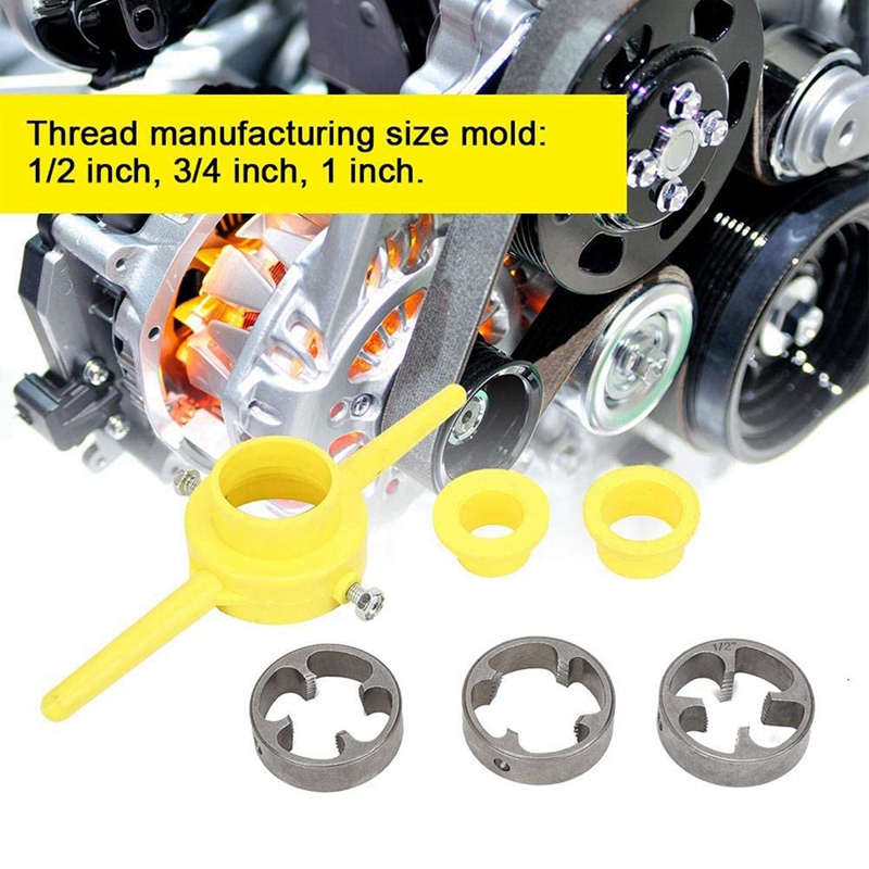 Pipe Thread Cutting Tool PVC Thread Maker NPT Round Tool Set Pipe Threader Plumbing Tool, PVC Thread Tool. 
