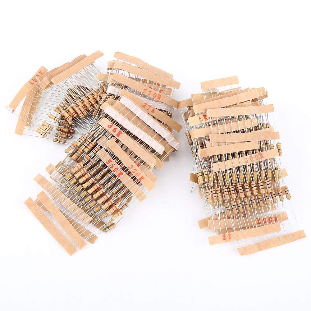 1.8k Ohm 1/4W Resistor for DIY Projects and Experiments 5% Carbon Film Resistors, (20 Pieces )