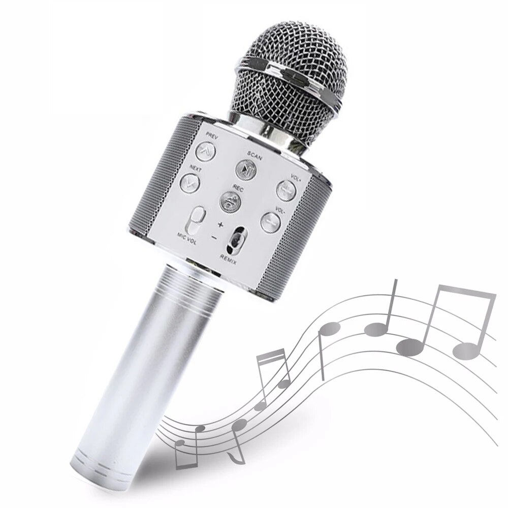 Children's Microphone Karaoke Home System Portable Bluetooth Speaker with Wireless Mic For Kid. 